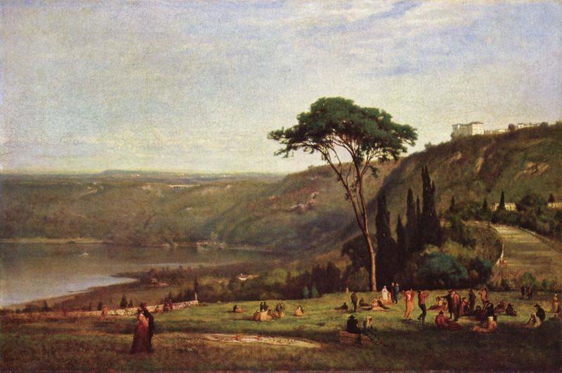 George Inness Lake Albano France oil painting art